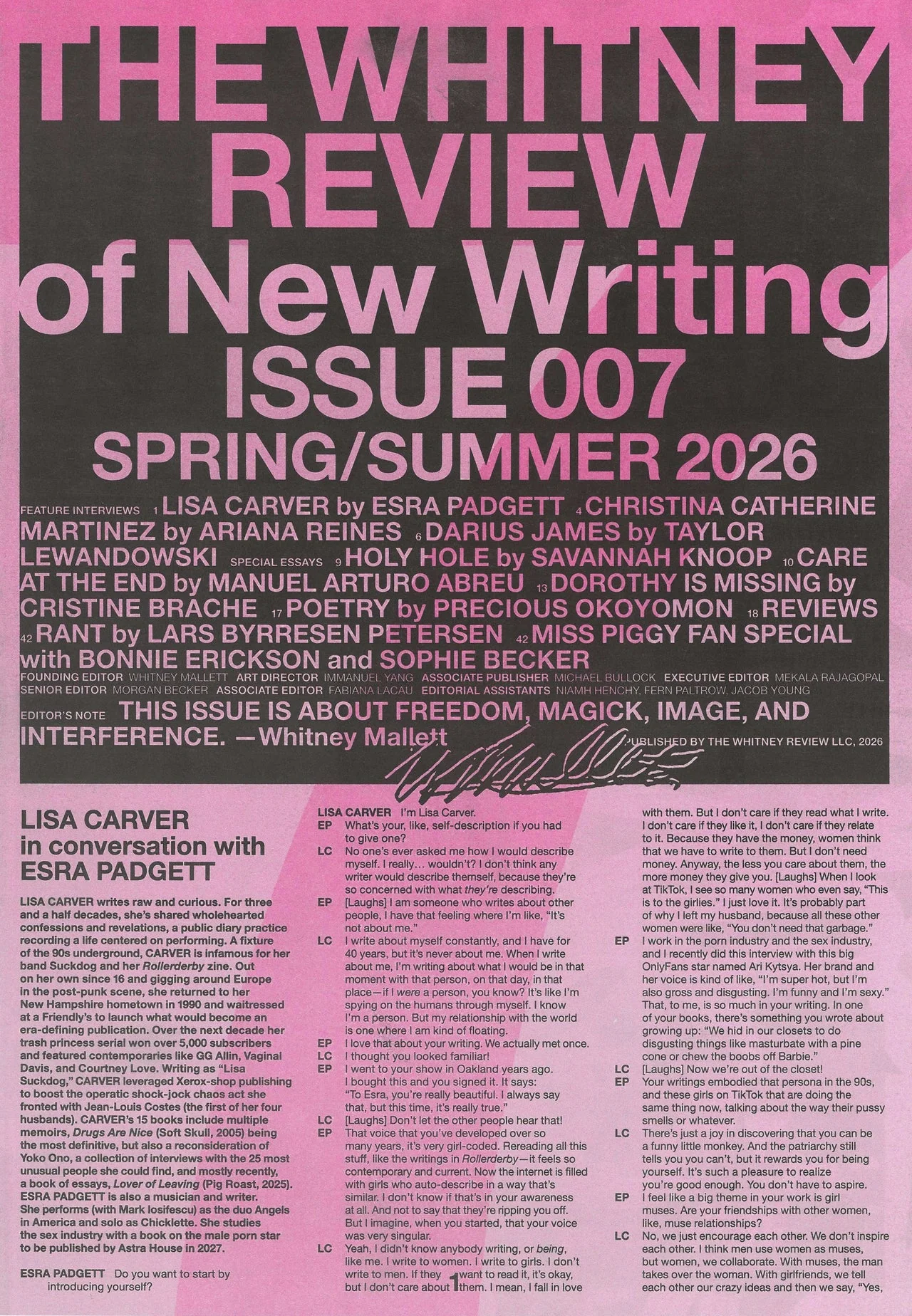 The Whitney Review cover